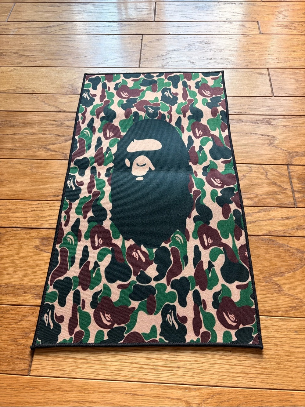 Camouflage Pocket Square with Ape Motif - Green/Brown
